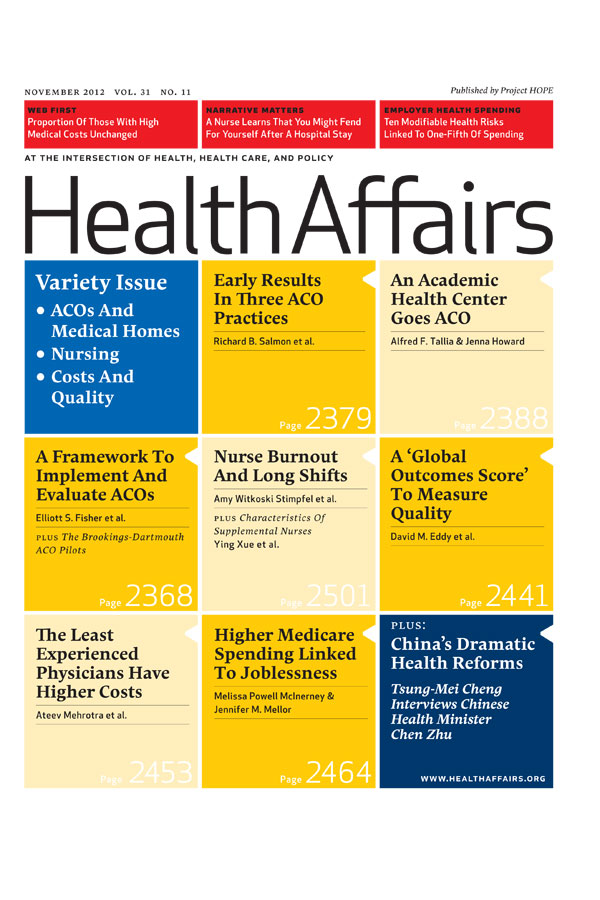 Health Affairs Nov cover